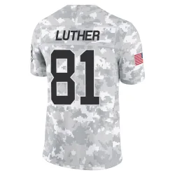 T.J. Luther Carolina Panthers Limited Men's 2024 Salute to Service Jersey (Arctic Camo)