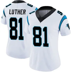 T.J. Luther Carolina Panthers Limited Women's Vapor Untouchable Jersey (White)