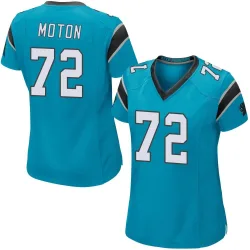 Taylor Moton Carolina Panthers Game Women's Alternate Jersey (Blue)