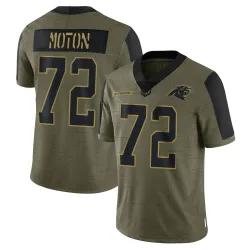 Taylor Moton Carolina Panthers Limited Men's 2021 Salute To Service Jersey (Olive)