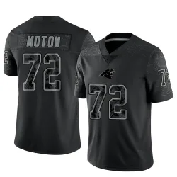 Taylor Moton Carolina Panthers Limited Men's Reflective Jersey (Black)