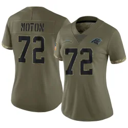 Taylor Moton Carolina Panthers Limited Women's 2022 Salute To Service Jersey (Olive)