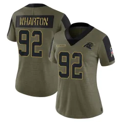 Tershawn Wharton Carolina Panthers Limited Women's 2021 Salute To Service Jersey (Olive)