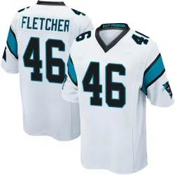 Thomas Fletcher Carolina Panthers Game Men's Jersey (White)