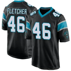 Thomas Fletcher Carolina Panthers Game Men's Team Color Jersey (Black)