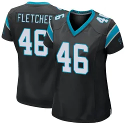 Thomas Fletcher Carolina Panthers Game Women's Team Color Jersey (Black)