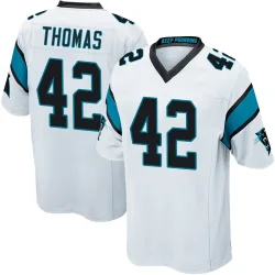 Trevian Thomas Carolina Panthers Game Men's Jersey (White)