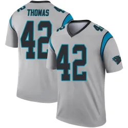 Trevian Thomas Carolina Panthers Legend Men's Inverted Silver Jersey ()
