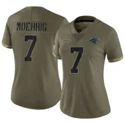 Tre'von Moehrig Carolina Panthers Limited Women's 2022 Salute To Service Jersey (Olive)