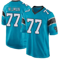 Yosh Nijman Carolina Panthers Game Men's Alternate Jersey (Blue)