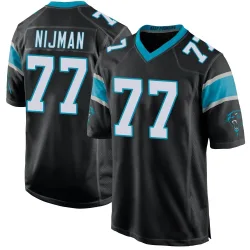 Yosh Nijman Carolina Panthers Game Men's Team Color Jersey (Black)